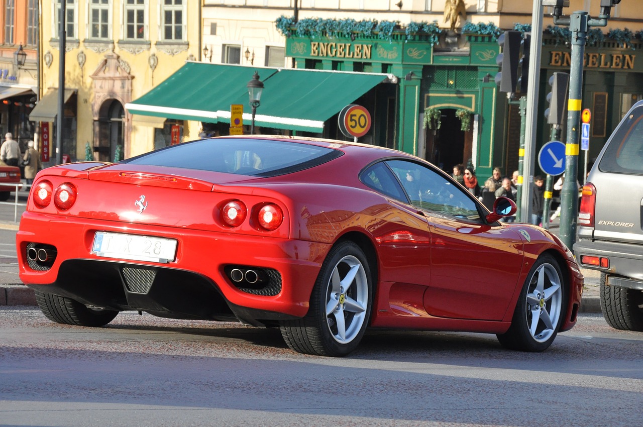 ferrari red auto free photo