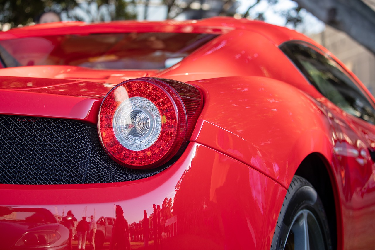 ferrari car  red  458 free photo