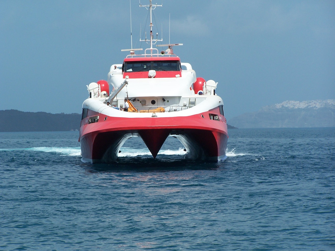 ferries santorini supercat free photo