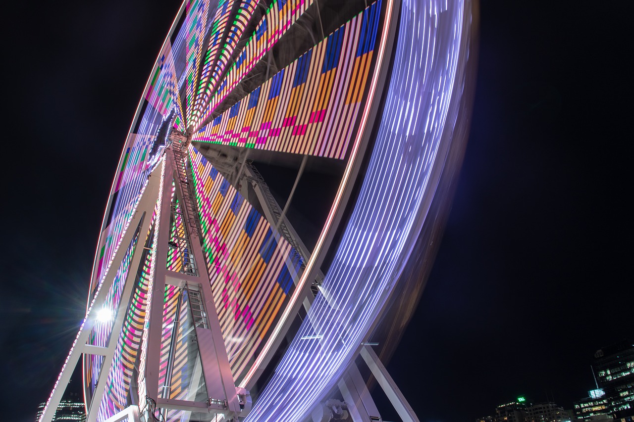 ferris  wheel  night free photo