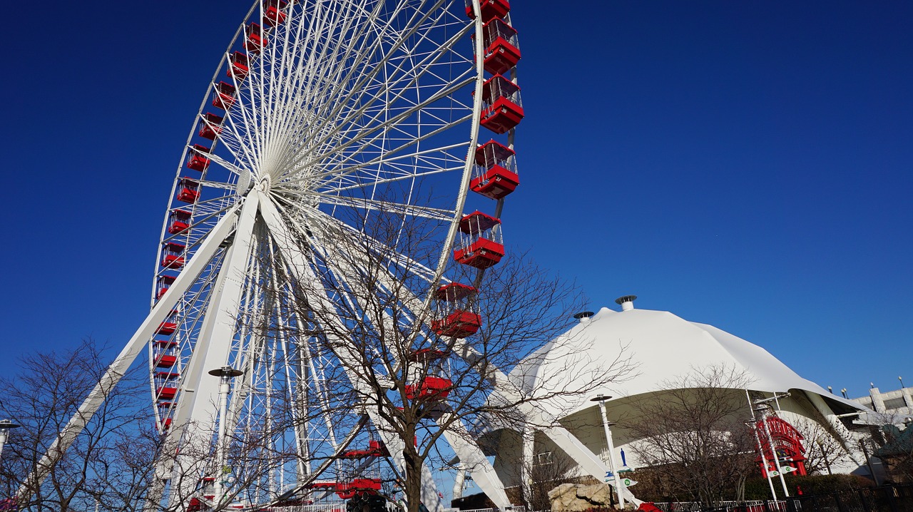 ferris wheel amusement park tourism free photo