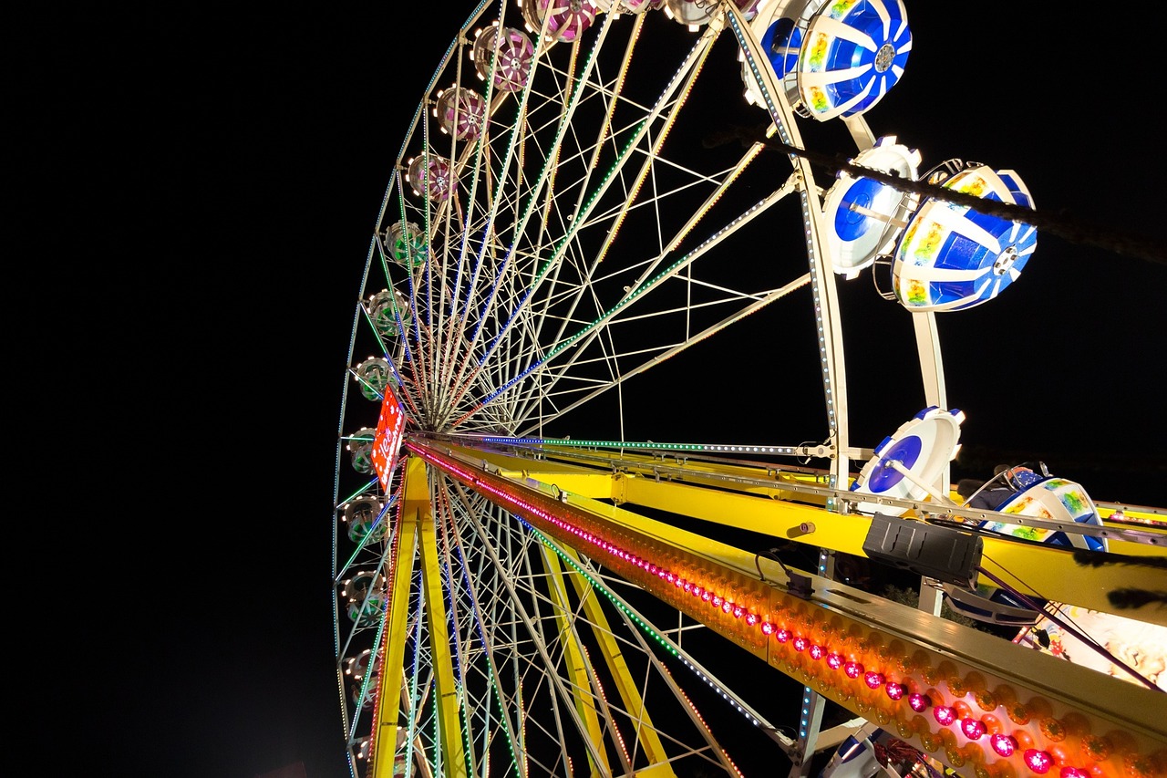 ferris wheel lights carousel free photo