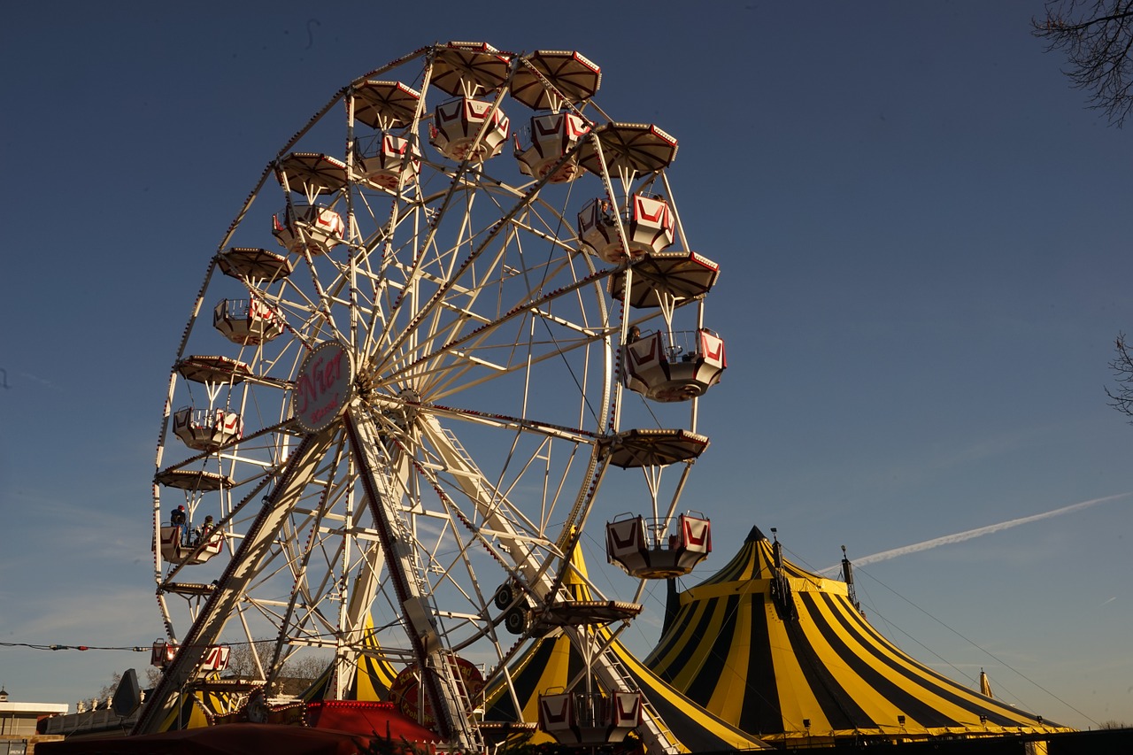 ferris wheel hustle and bustle year market free photo