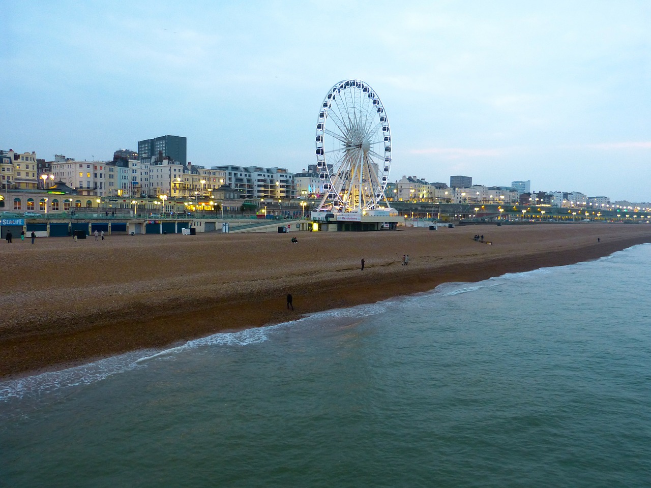 ferris wheel beach brighton free photo