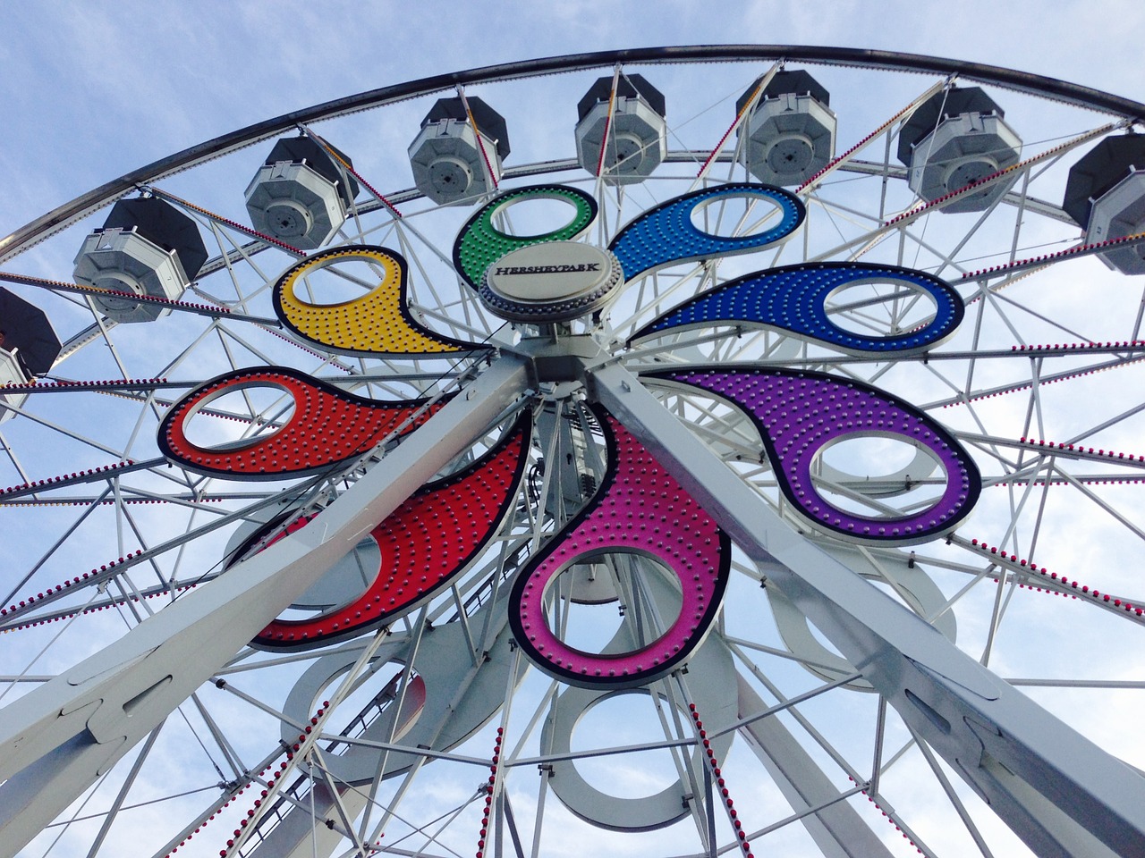 ferris wheel theme park hershey free photo