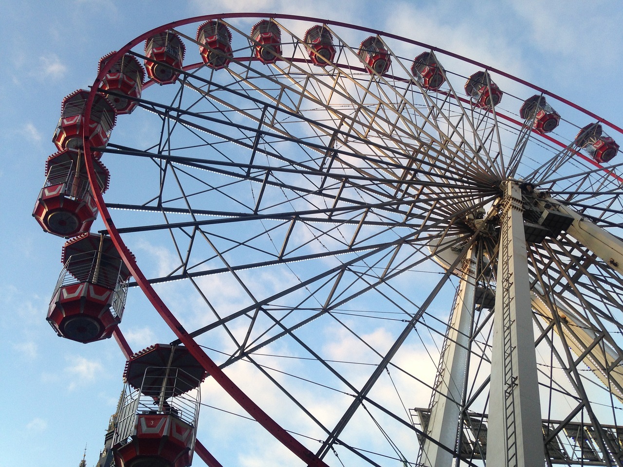 ferris wheel city christmas market free photo