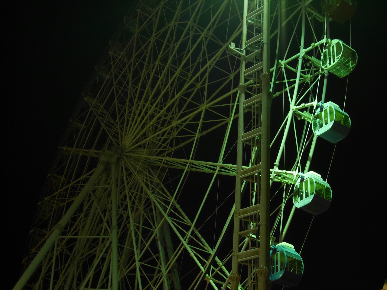 ferris wheel night fantastic free photo