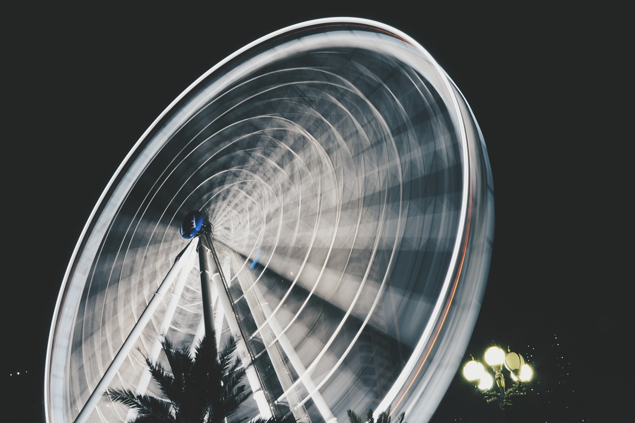 ferris wheel amusement park architecture free photo