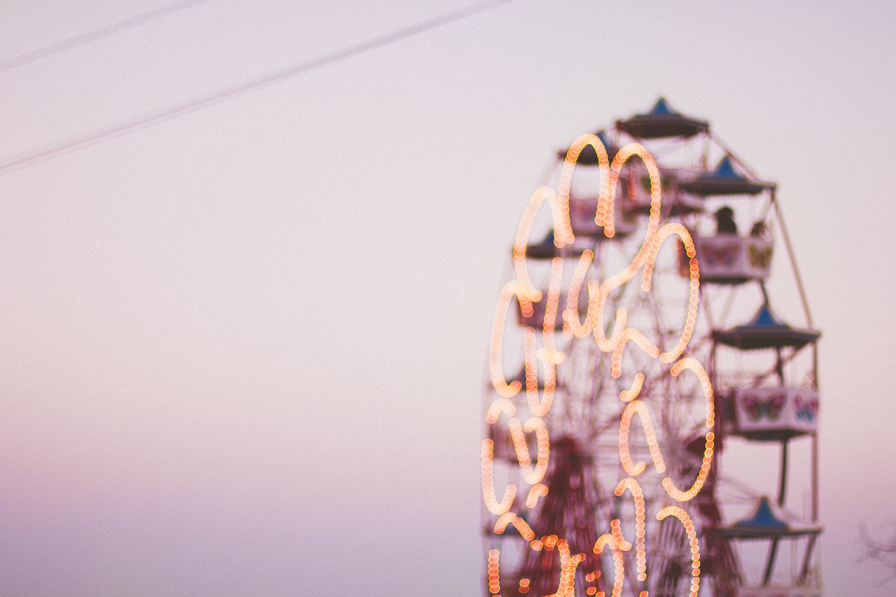 ferris wheel amusement park rides free photo