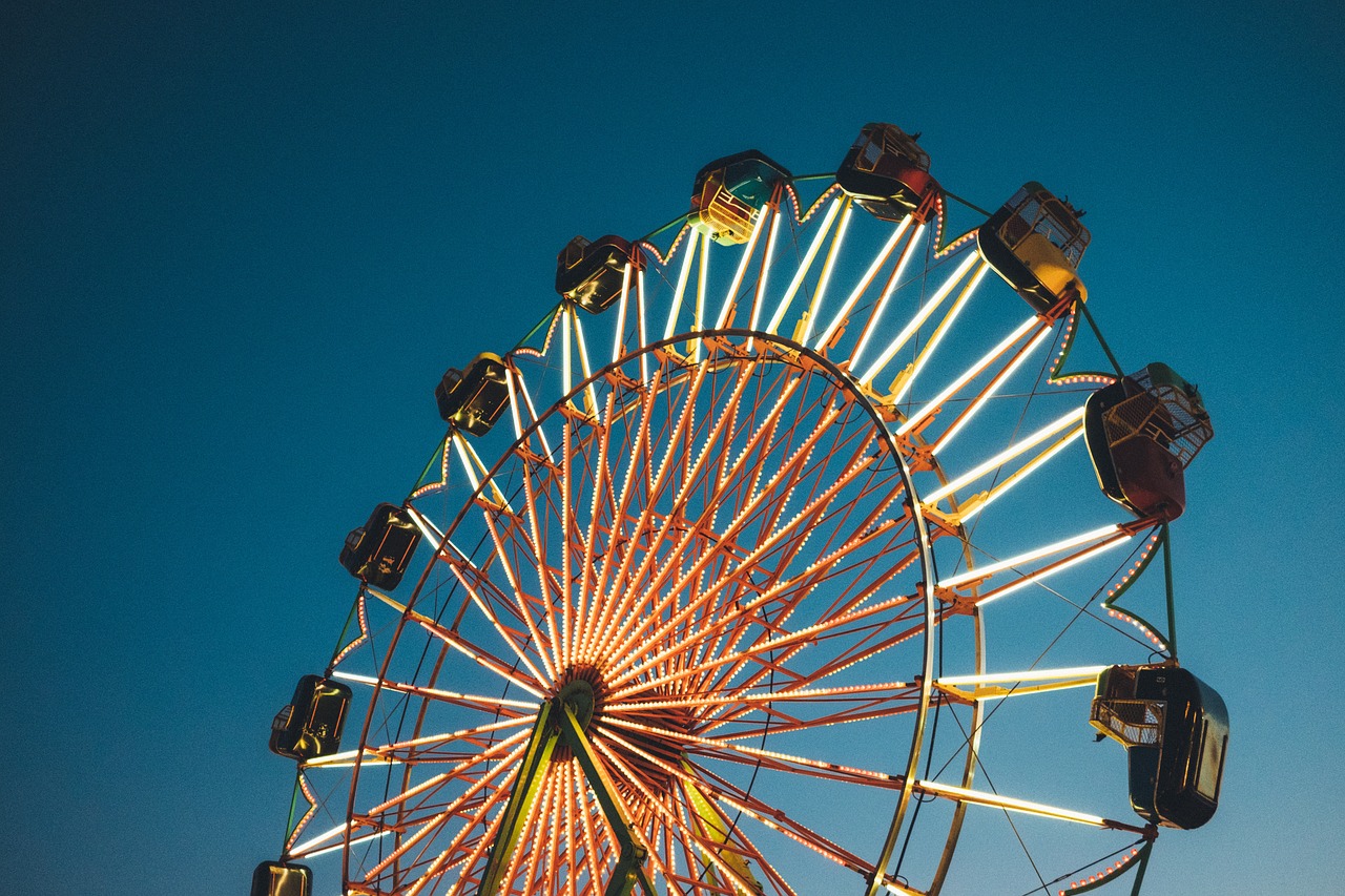 ferris wheel amusement park fair free photo