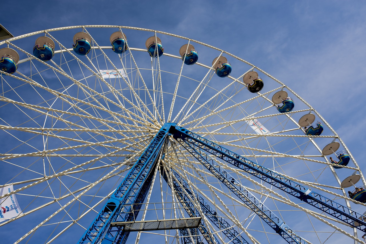 ferris wheel blue sky free photo