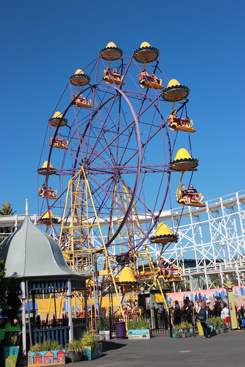 ferris wheel amusement park tourist attraction free photo