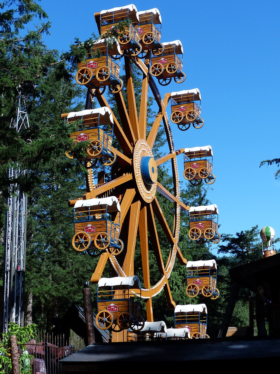 ferris wheel fun park entertaining free photo