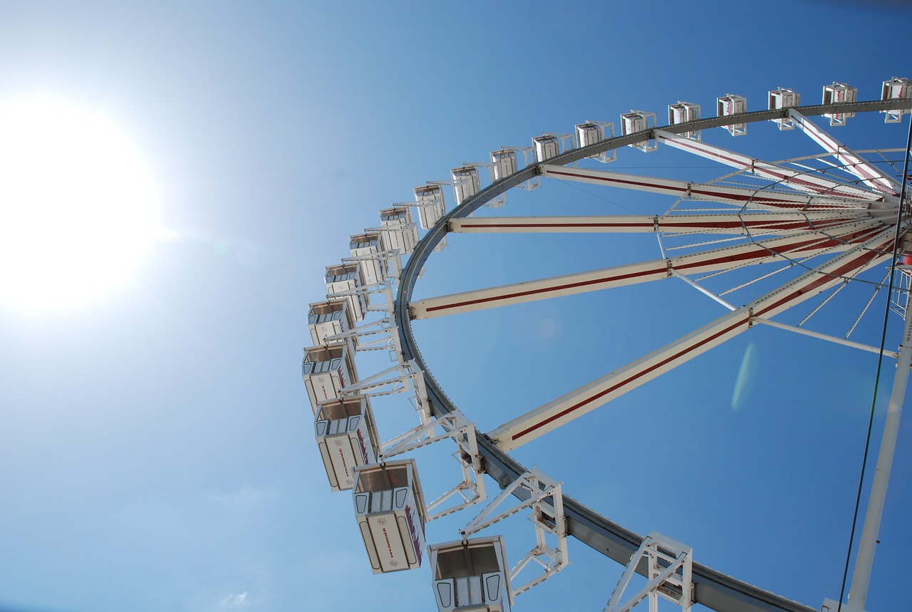 ferris wheel sun leisure free photo