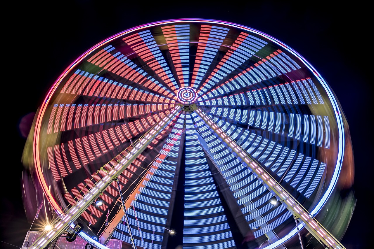 ferris wheel  carnival  night free photo