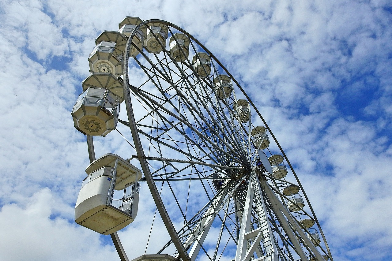 ferris wheel  sky  clouds free photo