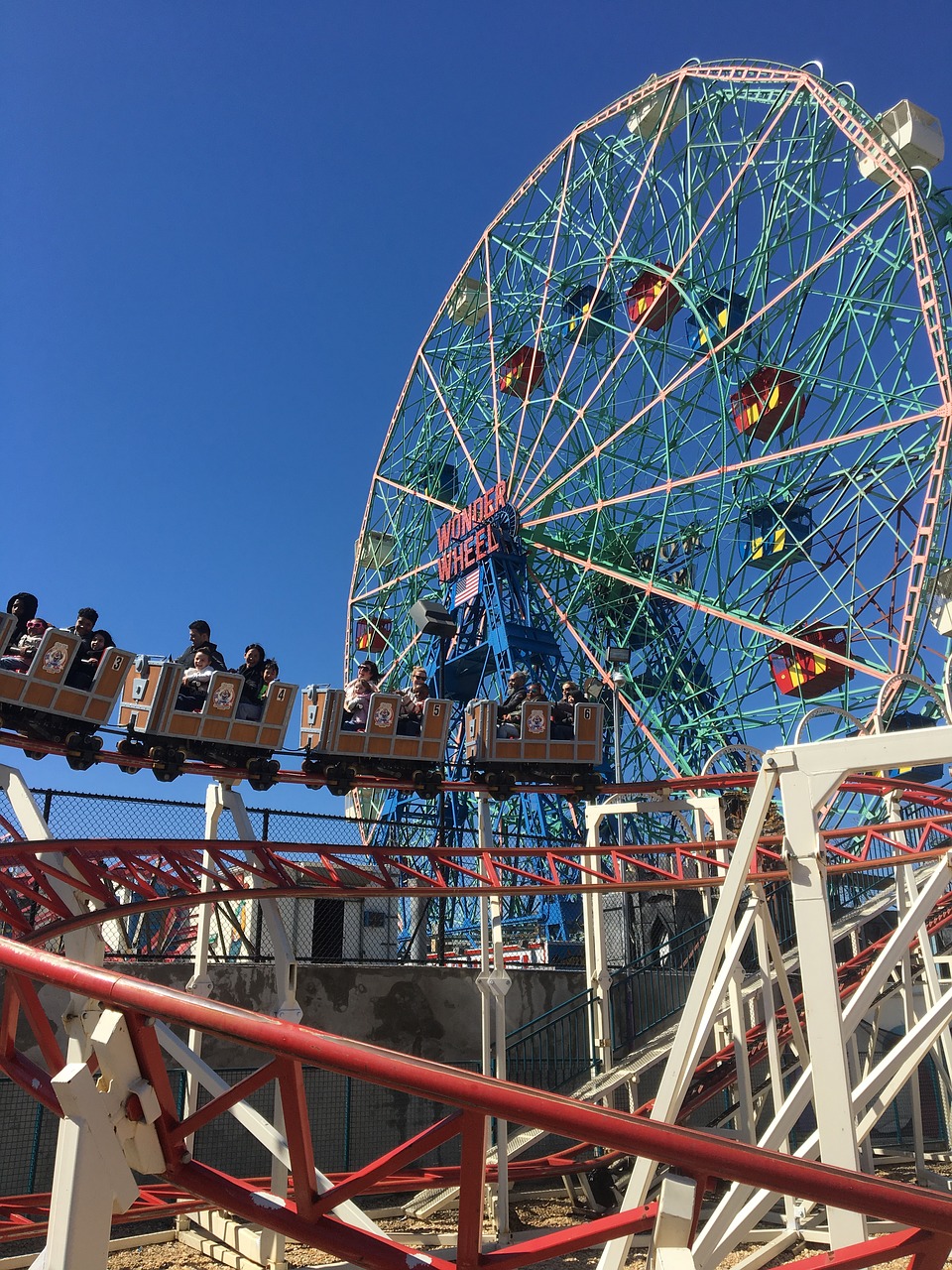 ferris wheel  new york  fun free photo