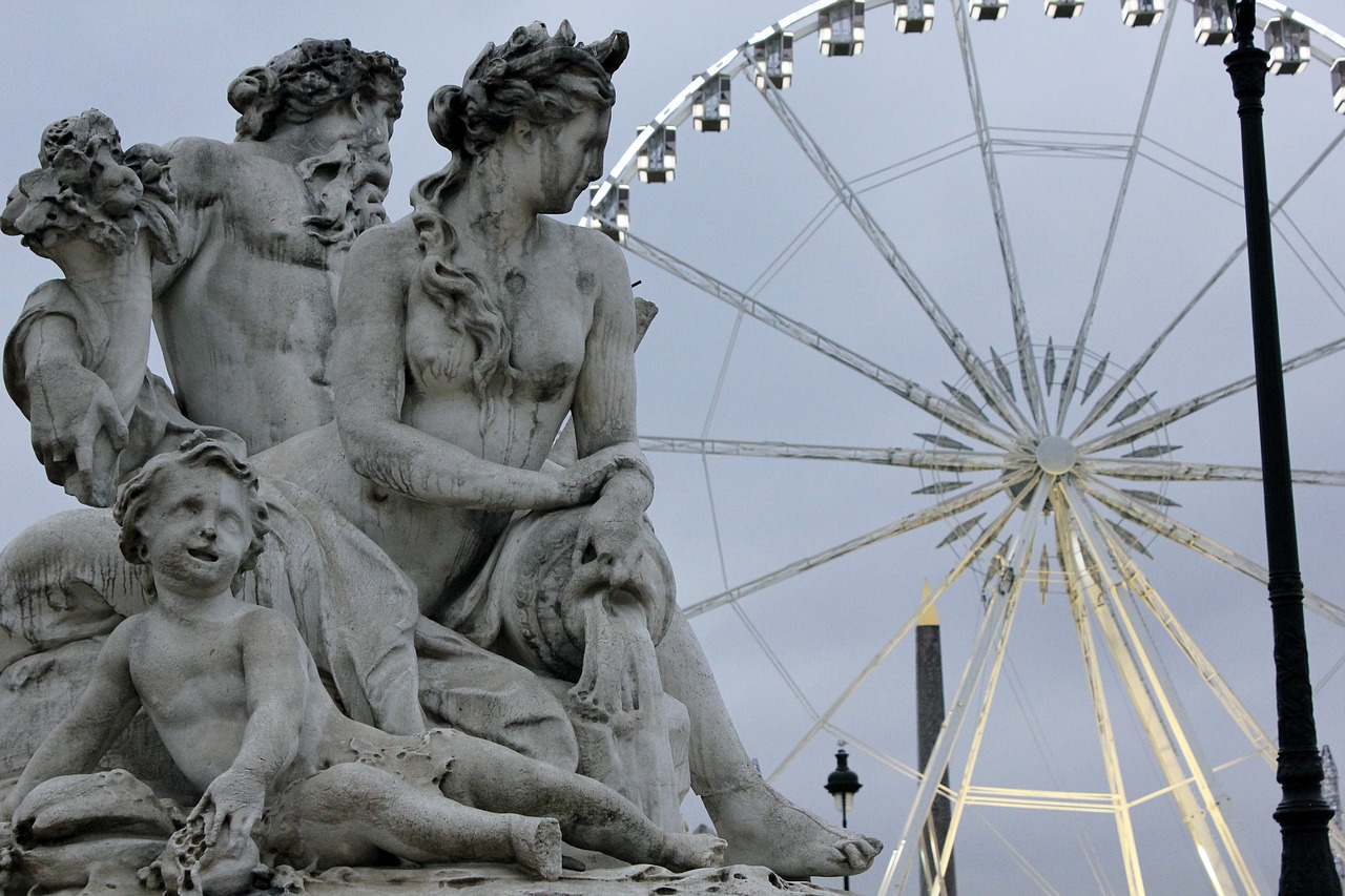 ferris wheel  paris  ride free photo