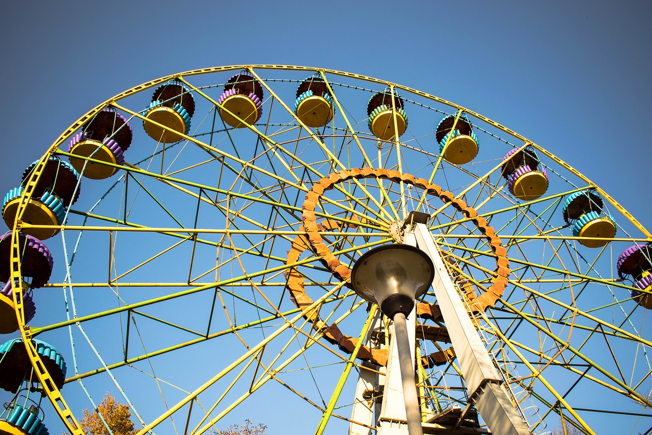 ferris wheel  park  zhitomir free photo