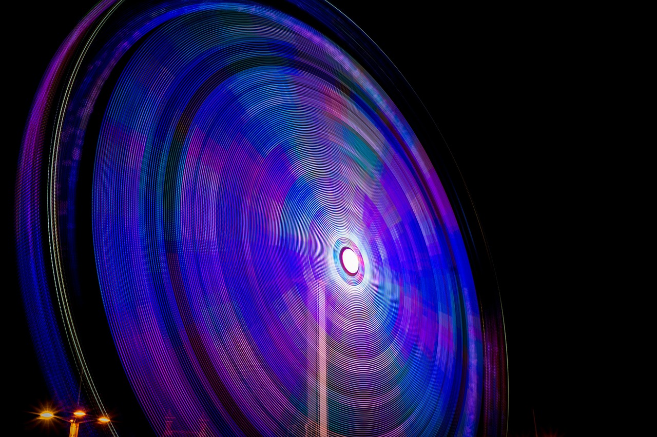 ferris wheel long exposure rotation free photo