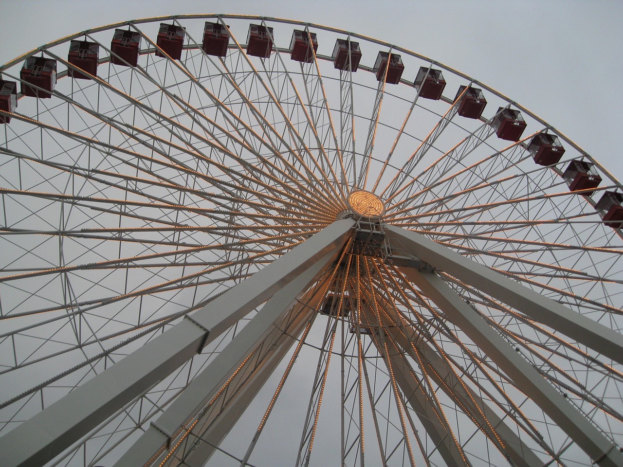 ferris wheel chicago amusement park free photo