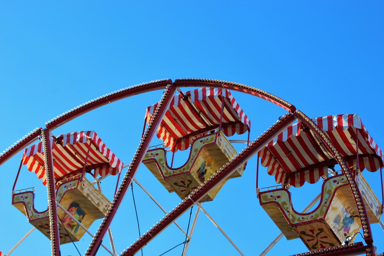 ferris wheel  carousel  year market free photo