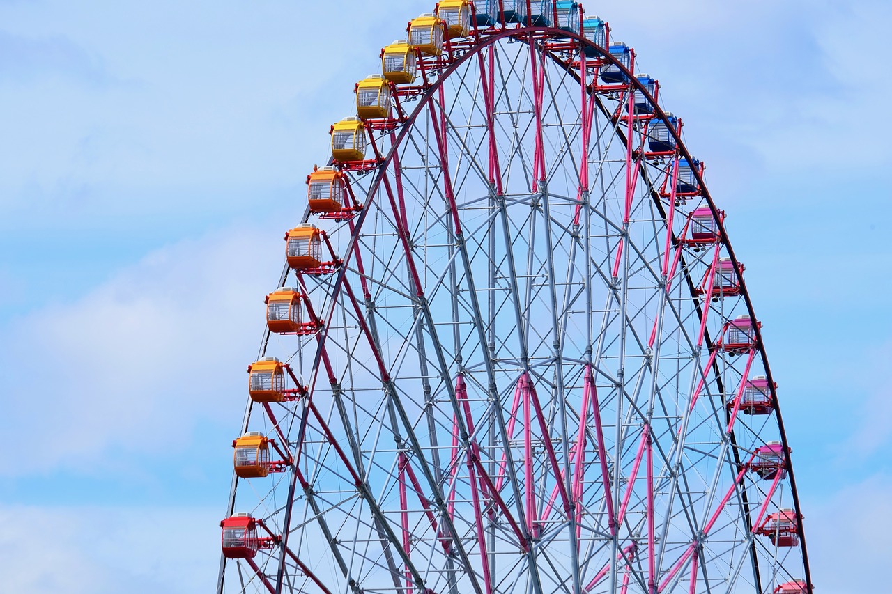 ferris wheel  blue sky  great view free photo