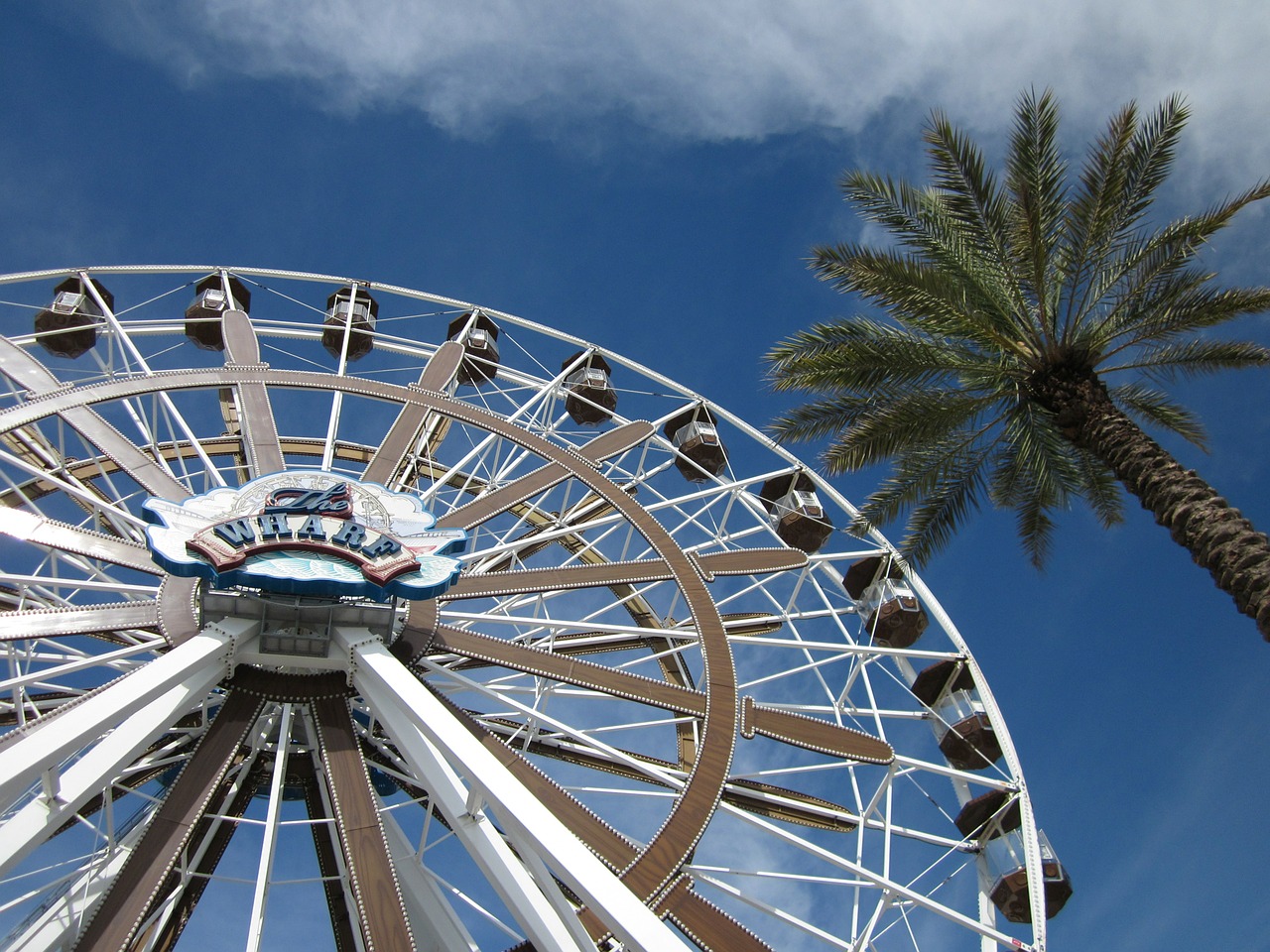 ferris wheel amusement sky free photo