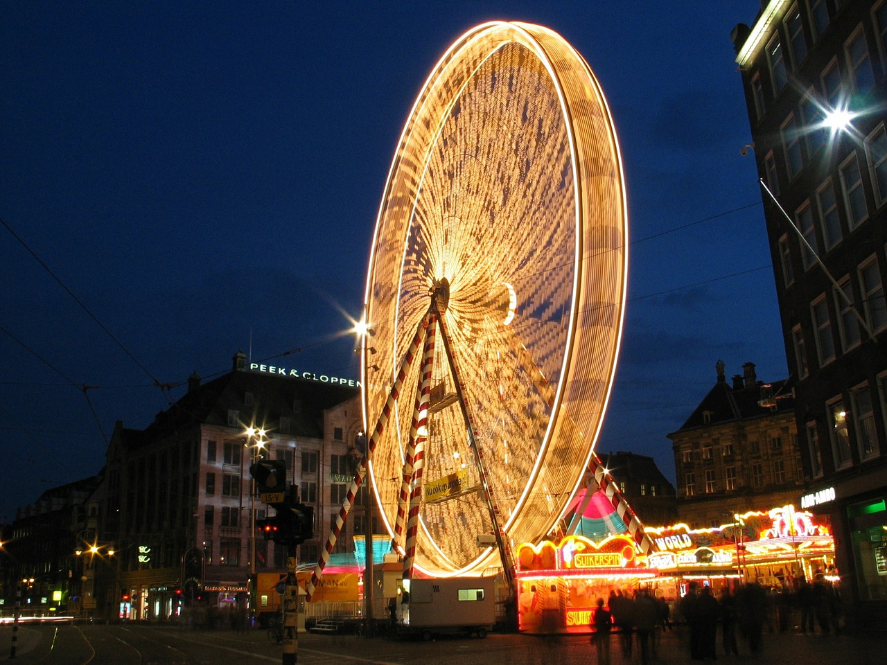 Download free photo of Ferris wheel,big wheel,amusement park,ride