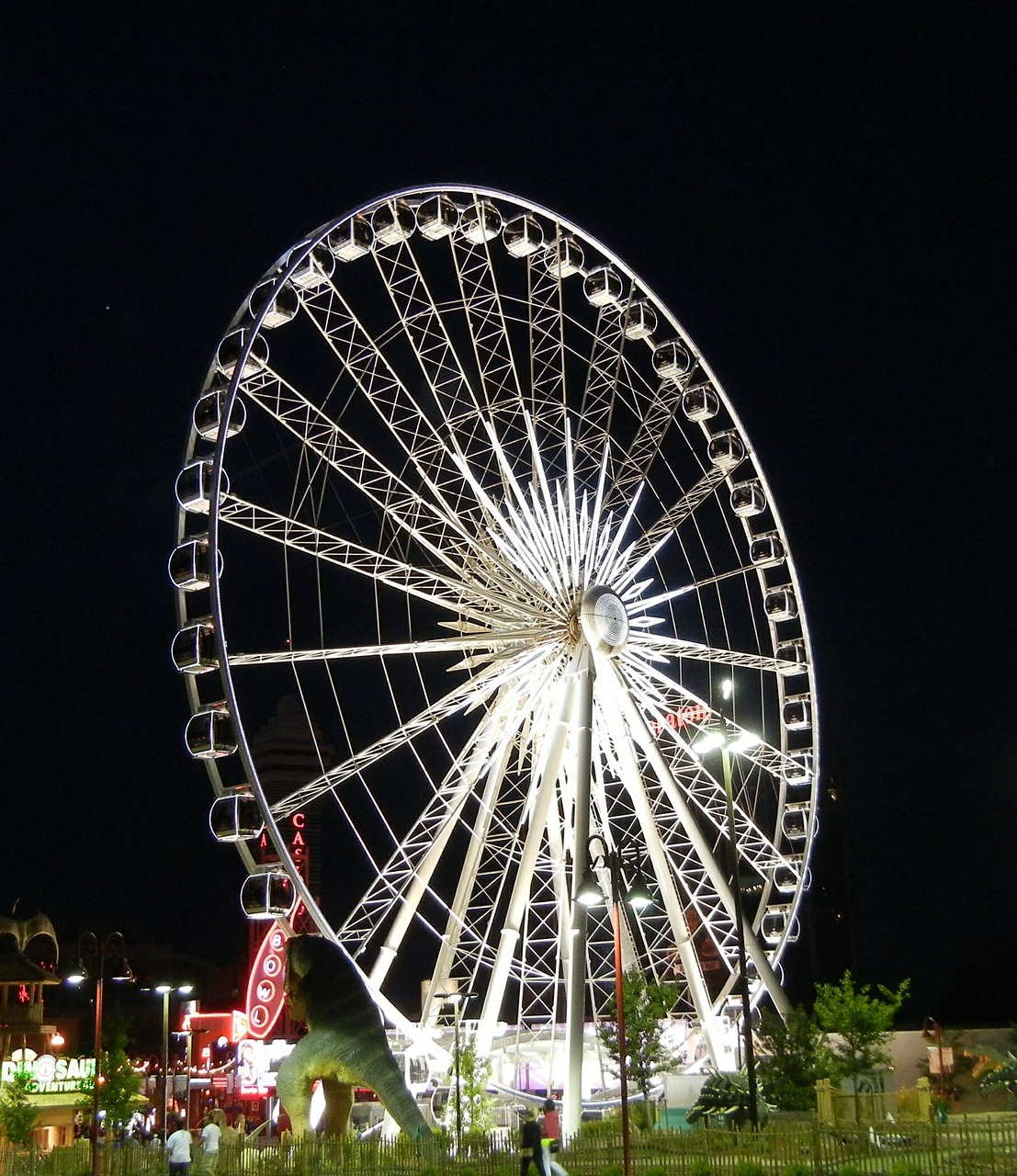 ferris wheel niagara sky wheel night lights free photo