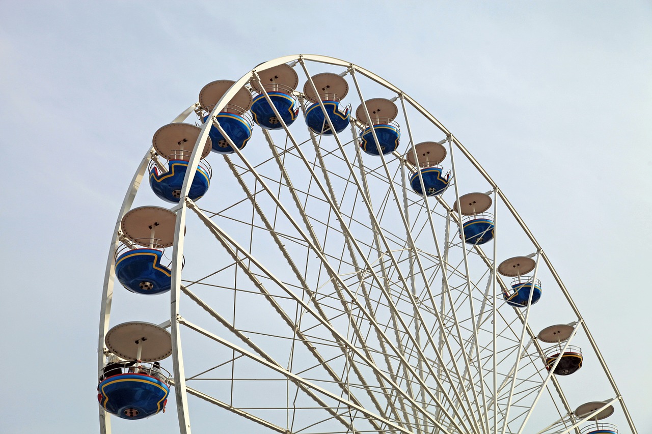 ferris wheel folk festival gondolas free photo