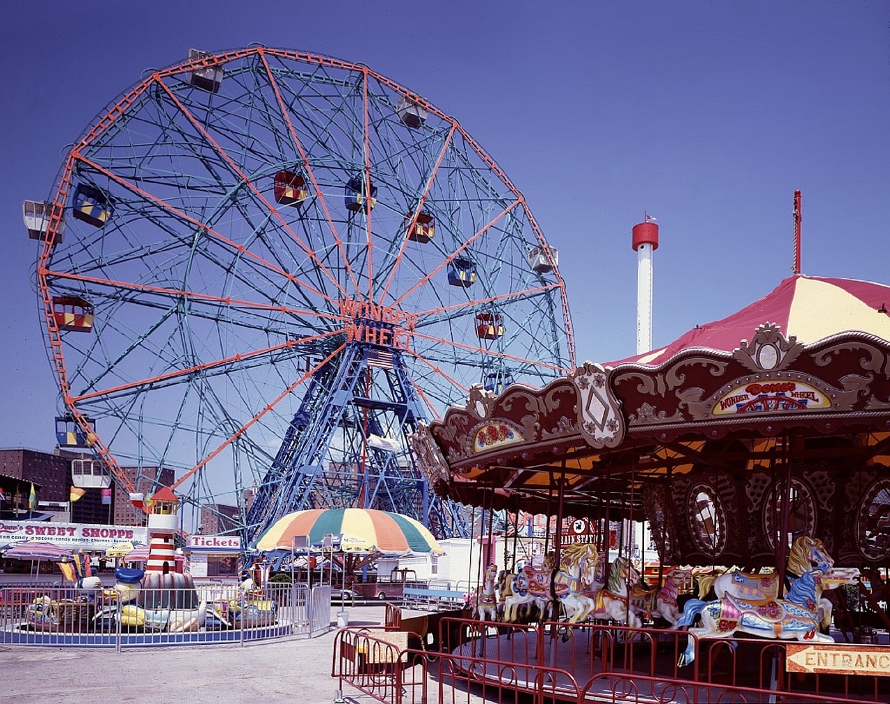 Download free photo of Ferris wheel,coney island,new york,amusement ...
