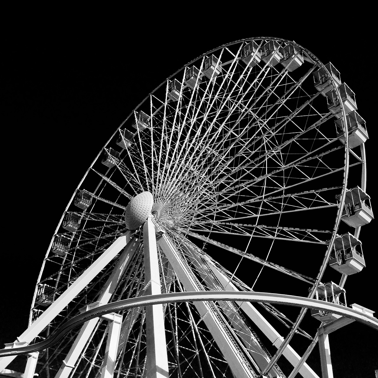 ferris wheel black and white ferris free photo