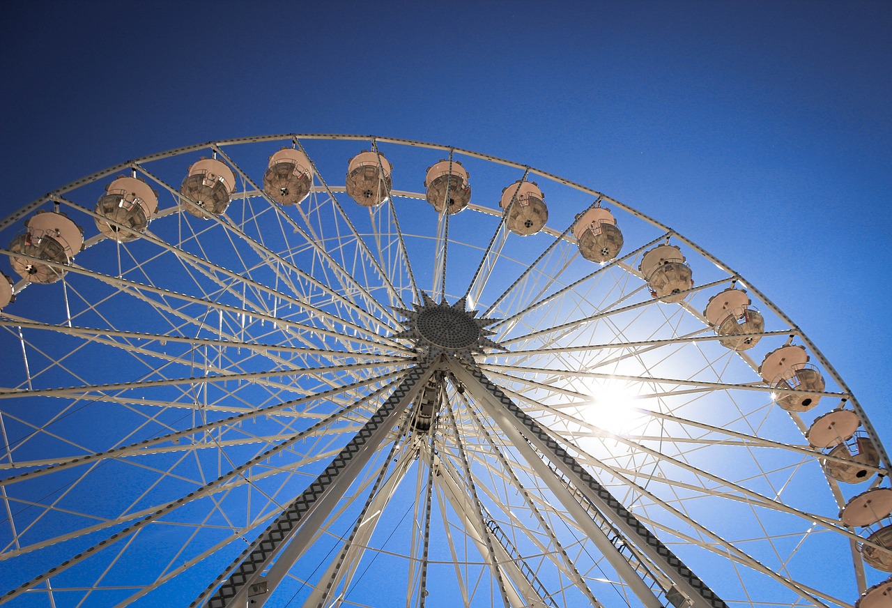 ferris wheel sky sun free photo