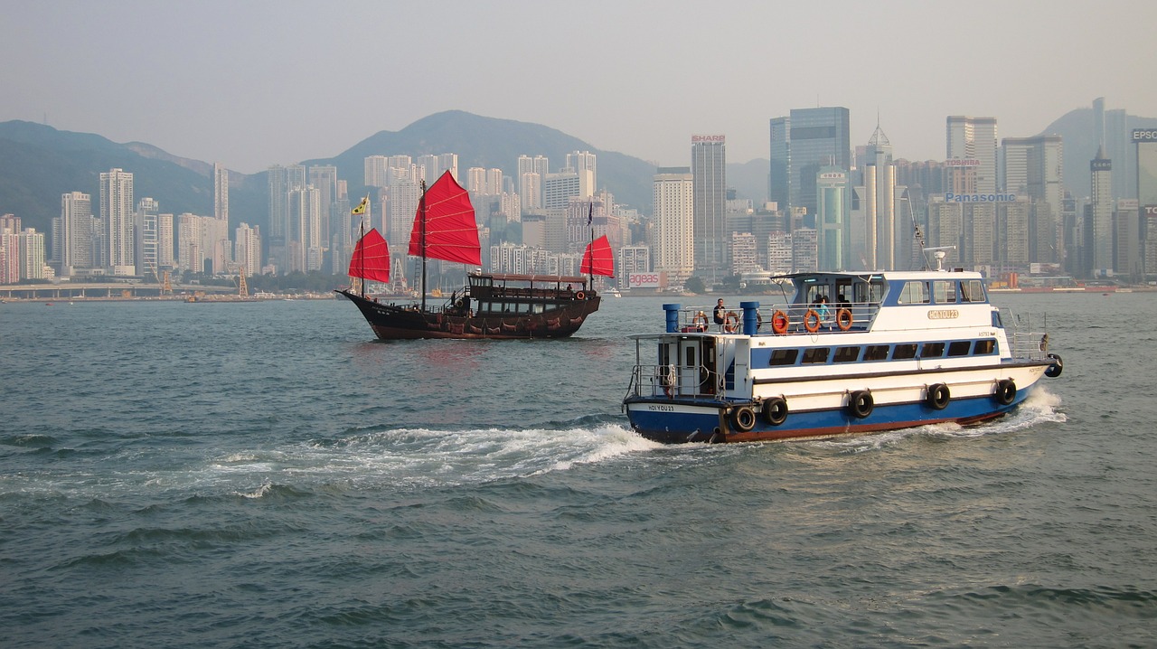 ferry hong kong riverview free photo