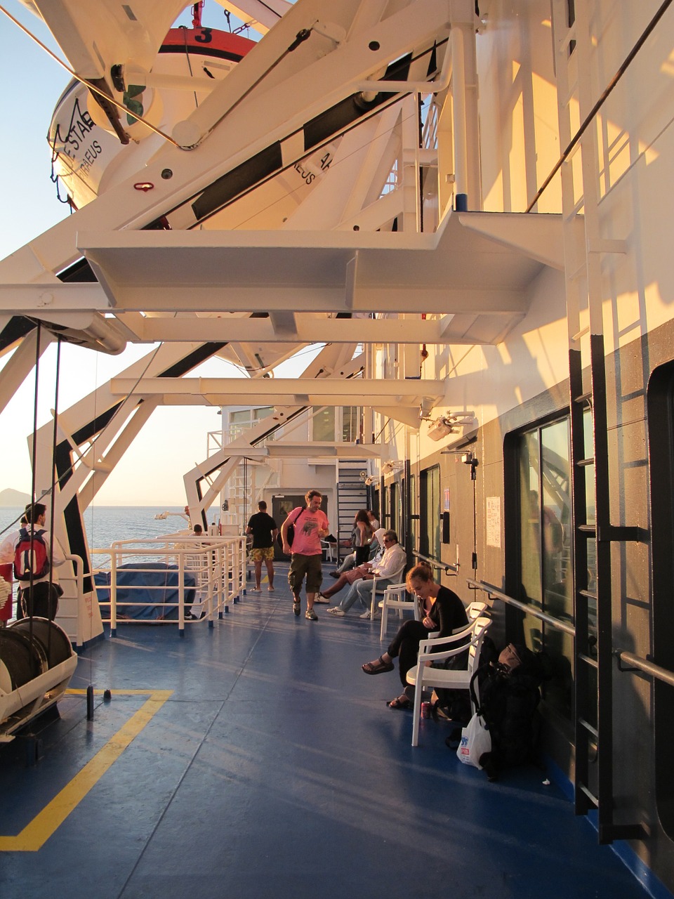 ferry deck ship free photo