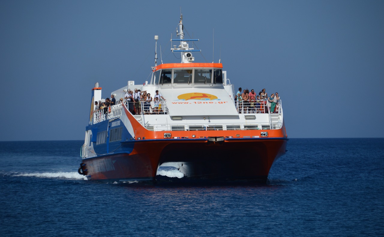 ferry chalki greece free photo