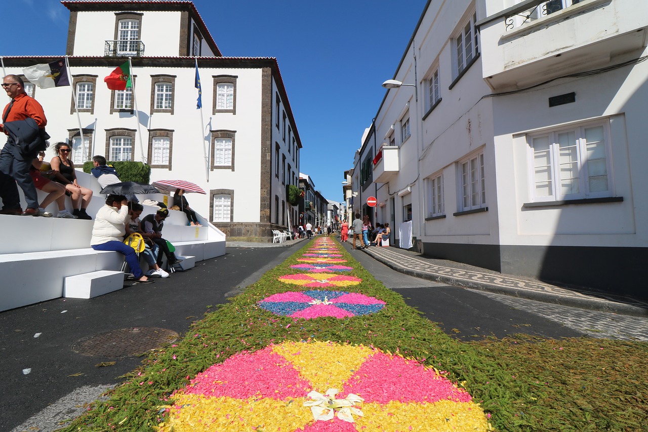 festival azores flowers free photo
