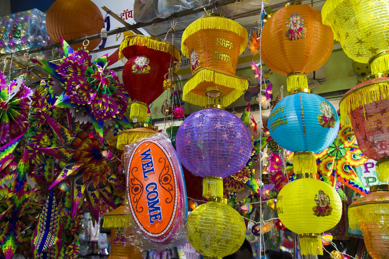 festival lanterns diwali free photo