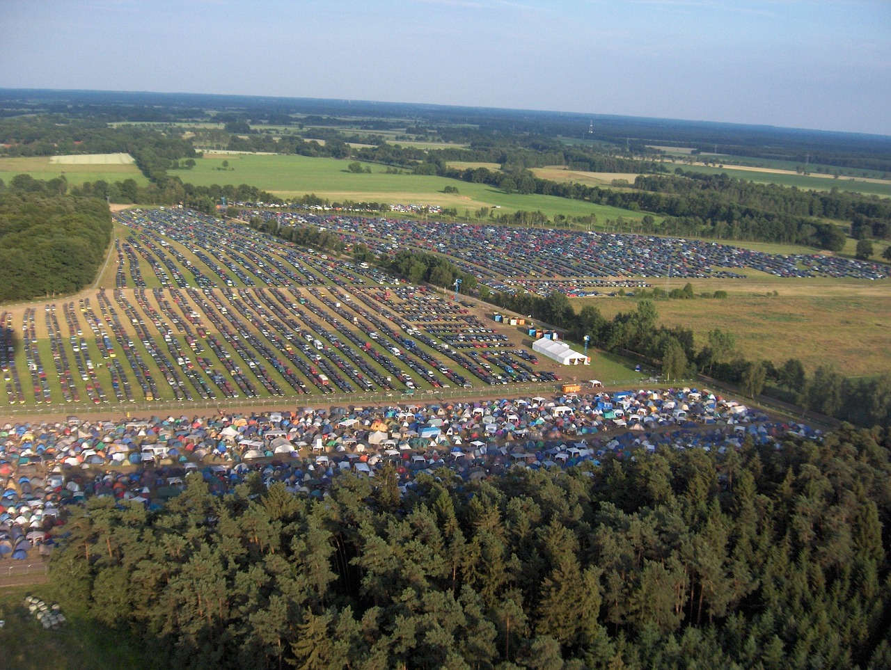 festival aerial view parking free photo