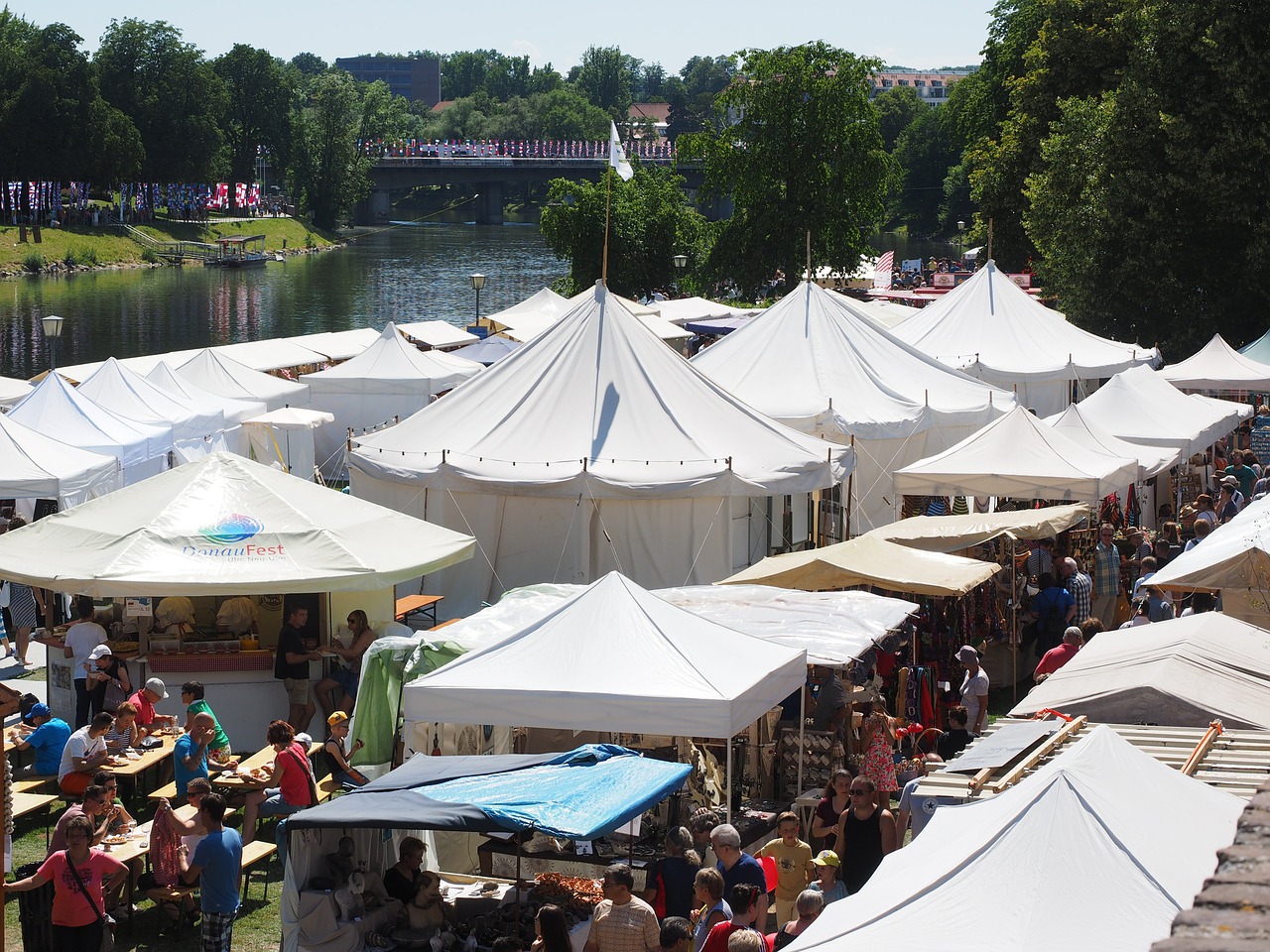 festival marquees danube fixed free photo