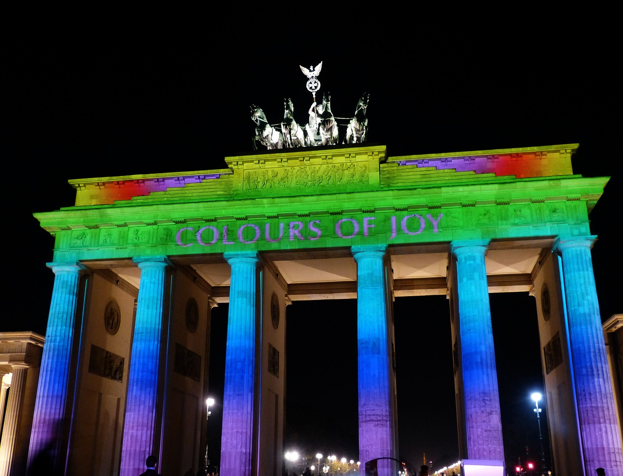 festival of lights brandenburg gate berlin free photo