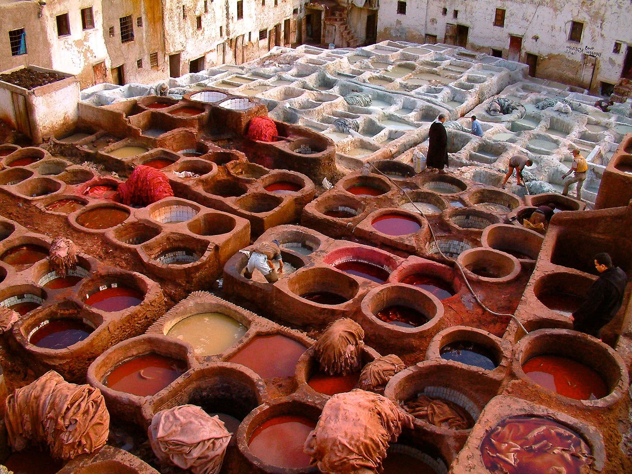 fez tannery morocco free photo