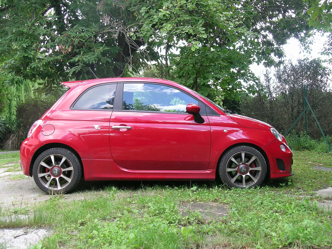 fiat fiat 500 red free photo