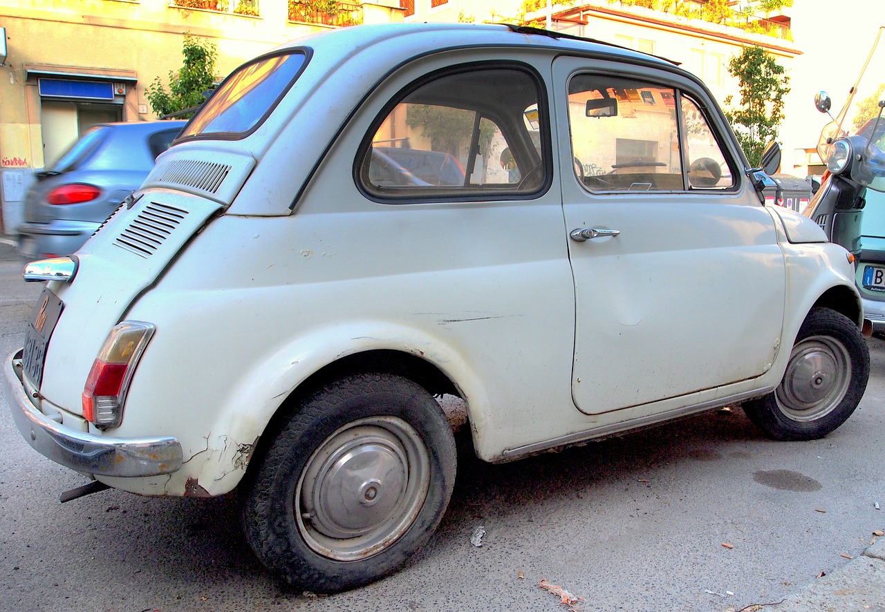 fiat old car rome free photo