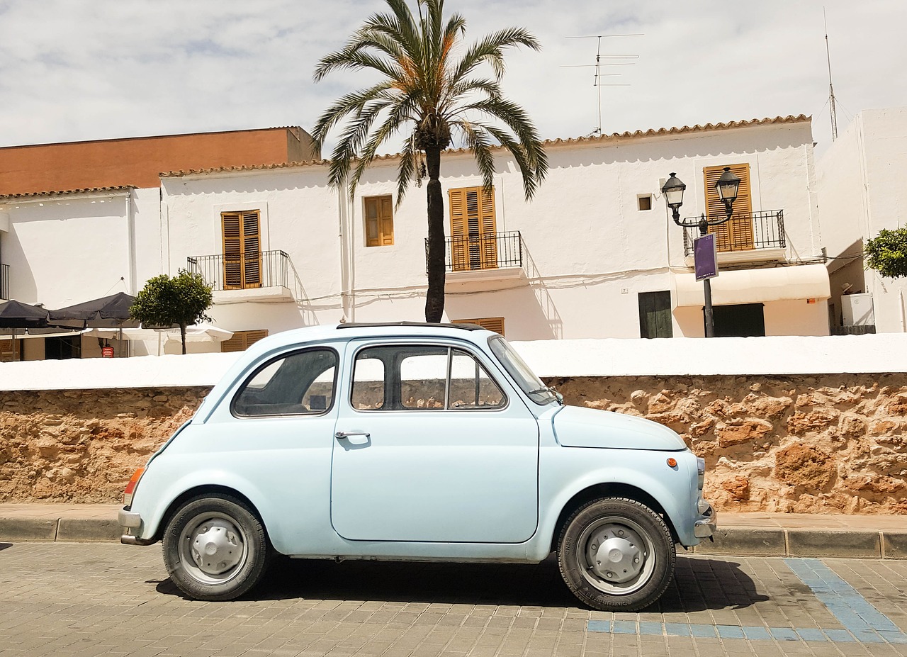 fiat 500 oldtimer ibiza free photo