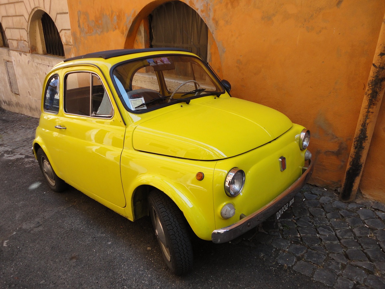 fiat 500 car classic free photo