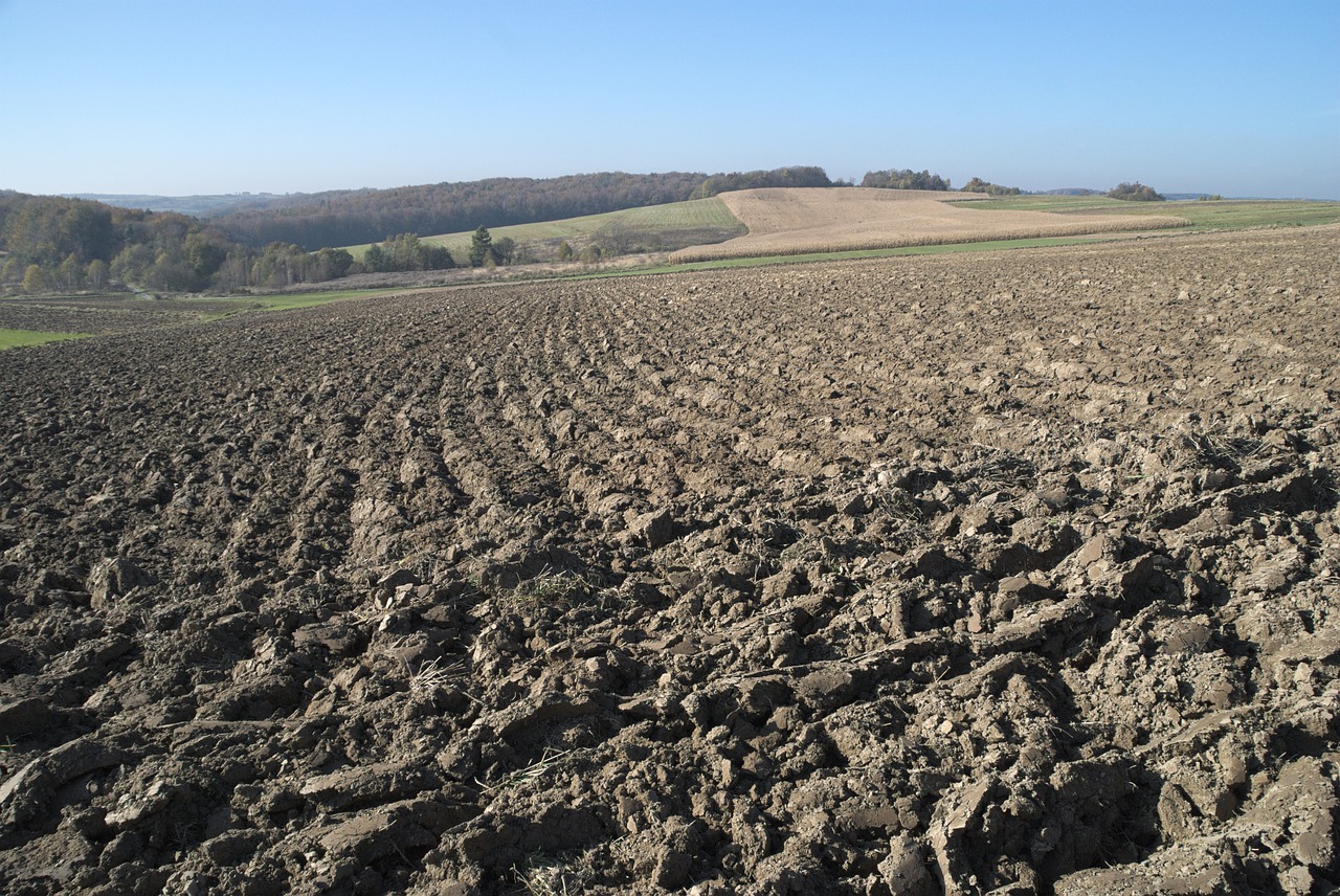field plowed soil free photo