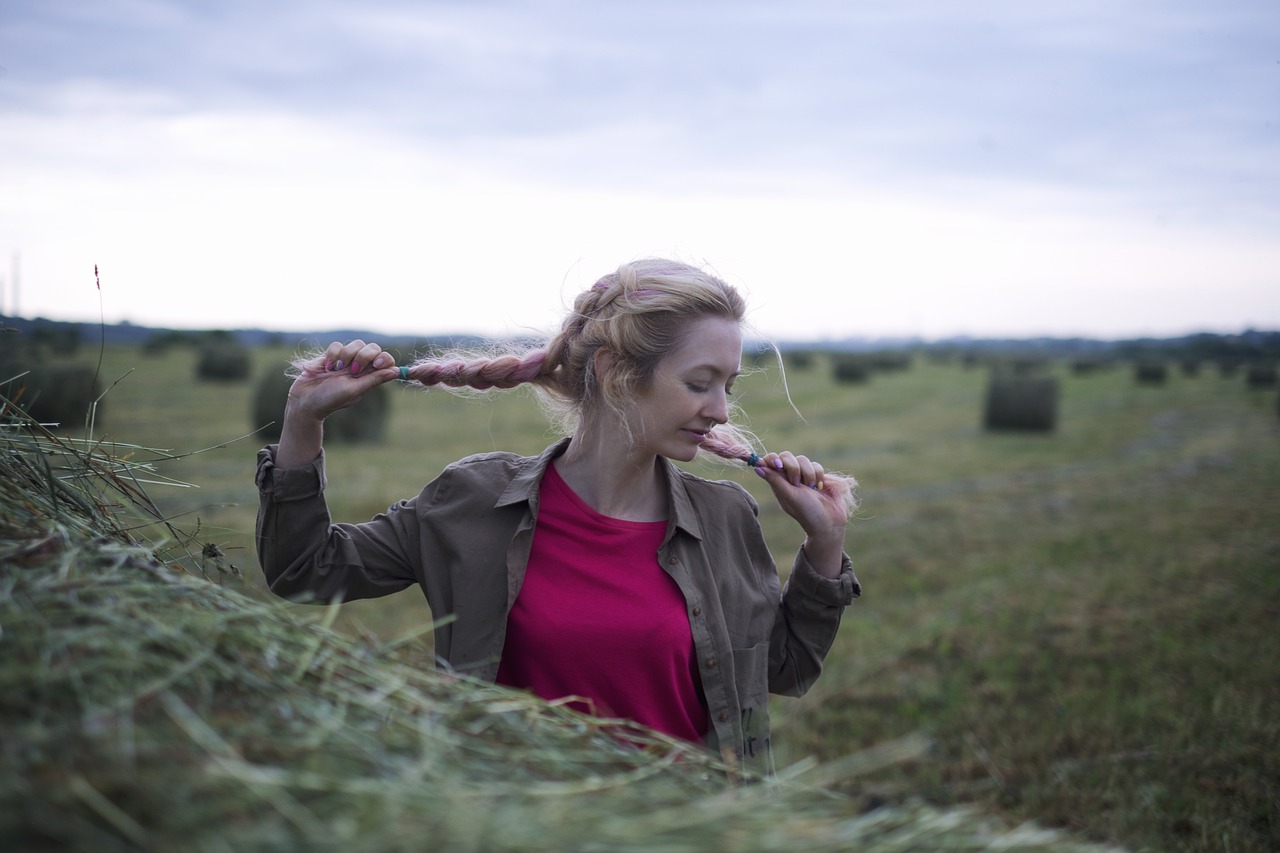 field  nature  blonde free photo