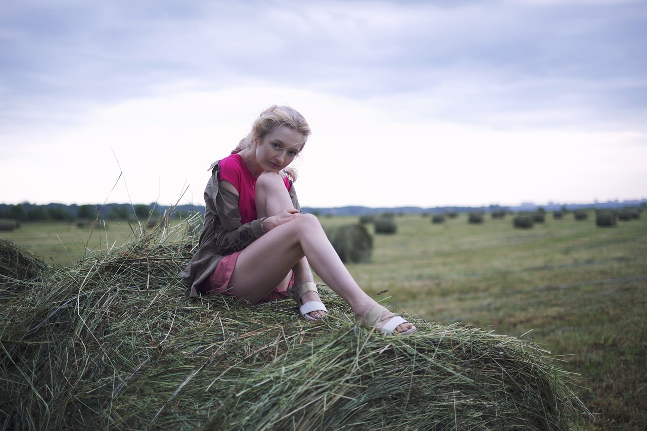 field  nature  blonde free photo